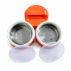 Insulated Double Layer Lunch Box with Stainless Steel Inner Containers & Handle