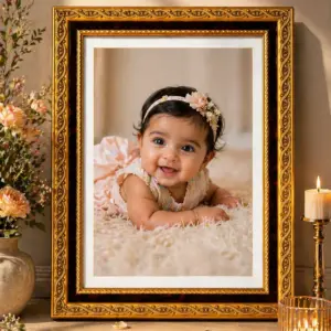 Premium Golden Decorative Frame