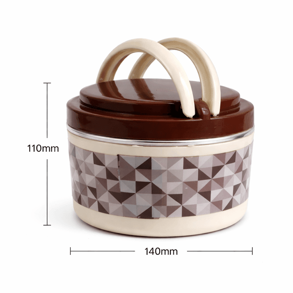 Insulated Lunch Box with Stainless Steel Inner Bowl & Locking Lid
