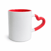 Personalized Peacock & Portrait Printed Heart Handle Mug