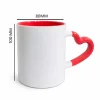 Personalized Peacock & Portrait Printed Heart Handle Mug